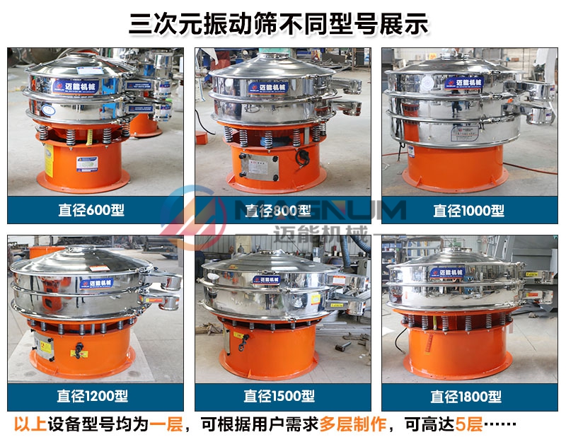 氧化钙振动筛不同型号展示