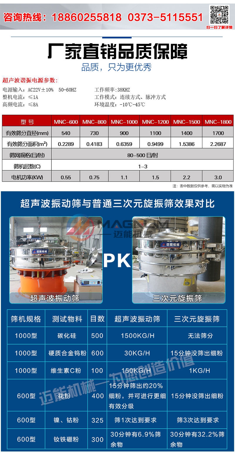燕窝粉超声波振动筛