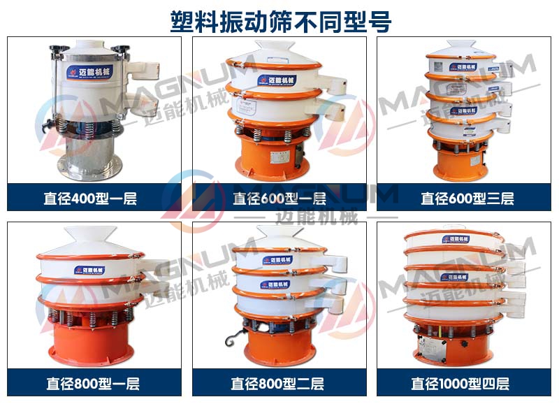氧化亚铜塑料振动筛不同型号展示