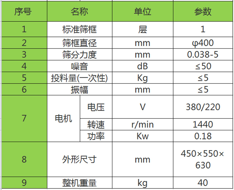 450过滤振动筛技术参数图