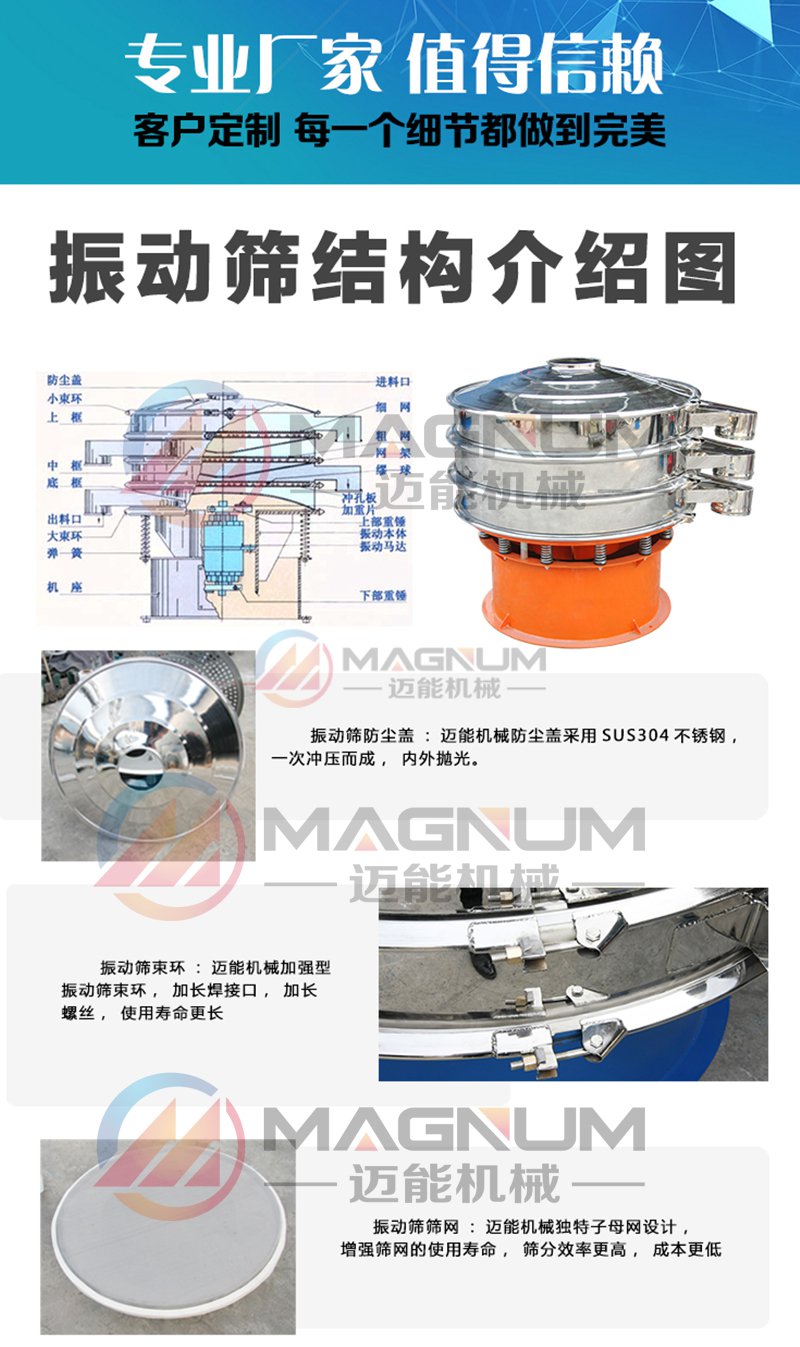 铜粉振动筛细节图